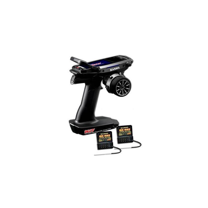 Sanwa M17 Radio + 2x RX-493i Receptor y batería Sanwa M17 Radio + 2x RX-493i Receptor y batería