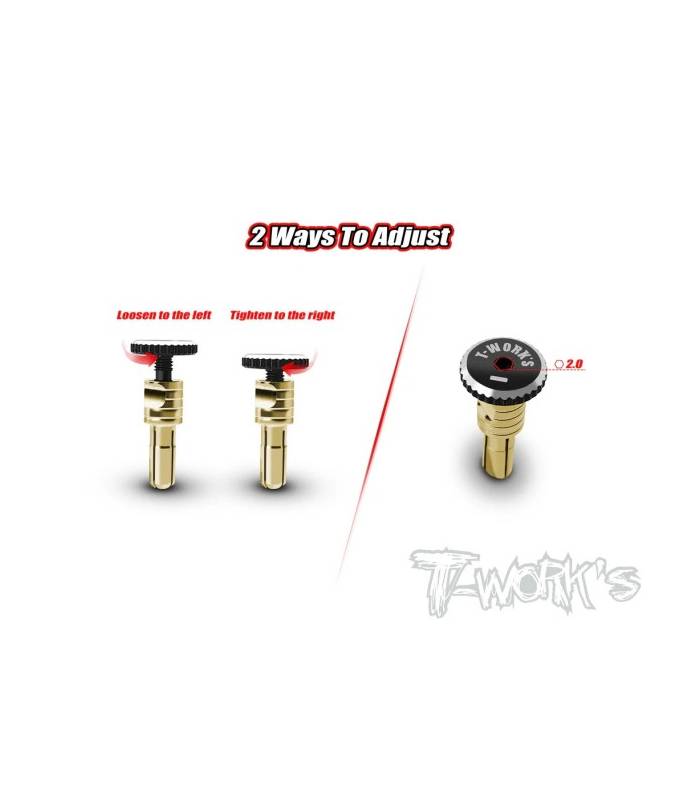 Quick Lock Battery Connecter 5mm (Red/ Black) - TWORKS Quick Lock Battery Connecter 5mm (Red/ Black) - TWORKS