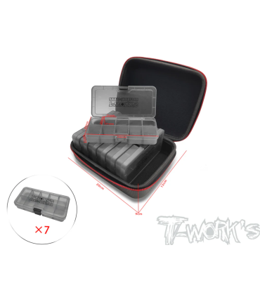 Caja dura con 7 cajas al interior de compartimentos - TWORKS