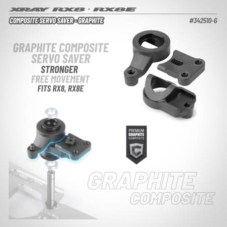 COMPOSITE SERVO SAVER - GRAPHITE - XRAY - 342510-G