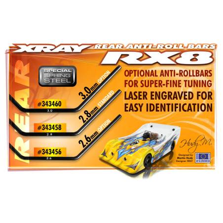 ANTI-ROLL BAR REAR 3.0 MM - 343460 - XRAY
