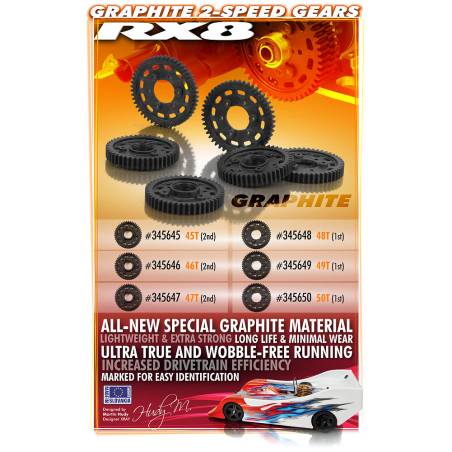 GRAPHITE 2-SPEED GEAR 50T (1st) - 345650 - XRAY