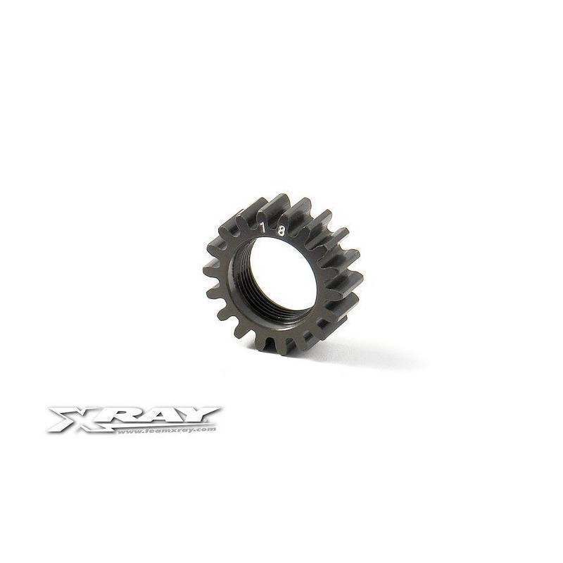 XCA ALU 7075 T6 HARD COATED PINION GEAR - 18T (1ST) - 348518 - XRAY XCA ALU 7075 T6 HARD COATED PINION GEAR - 18T (1ST) - 348518 - XRAY
