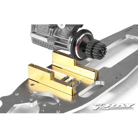 BRASS ENGINE MOUNTS (L+R) - 75g - 348714 - XRAY