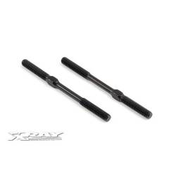 ADJ. TURNBUCKLE M5 L/R 75 MM  - SPRING STEEL (2) - 352628 - XRAY