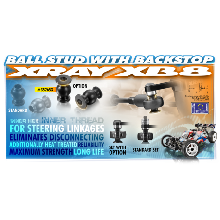 BOLA 6.8MM CON TOPE - M3 XB8 (2) - XRAY - 352653