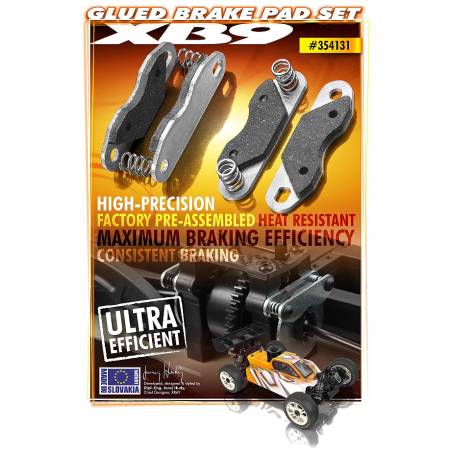 GLUED BRAKE PAD SET - ULTRA-EFFICIENT (4) - 354131 - XRAY