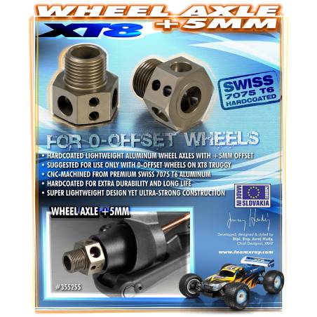 "ALU WHEEL AXLE OFFSET ""+5MM"" - HARD COATED (2) - LIGHTWEIGHT - 355