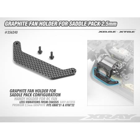 XB8E/XT8E GRAPHITE FAN HOLDER FOR SADDLE PACK ALTERNATIVE 2.5MM - XRA