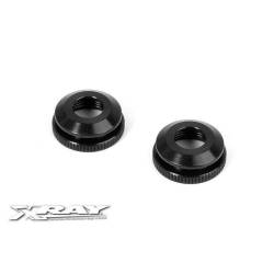 ALU SHOCK BODY NUT FOR SHOCK BOOT (2) - 358142 - XRAY