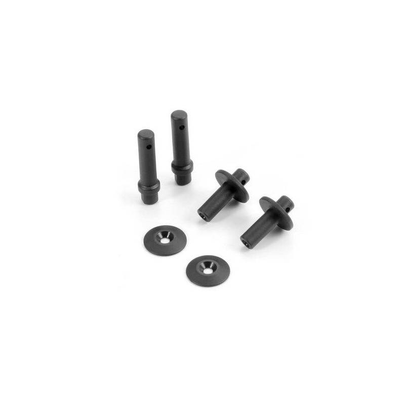 BODY MOUNT, BATTERY MOUNT - V2 & WING SHIM (2) - 361320 - XRAY