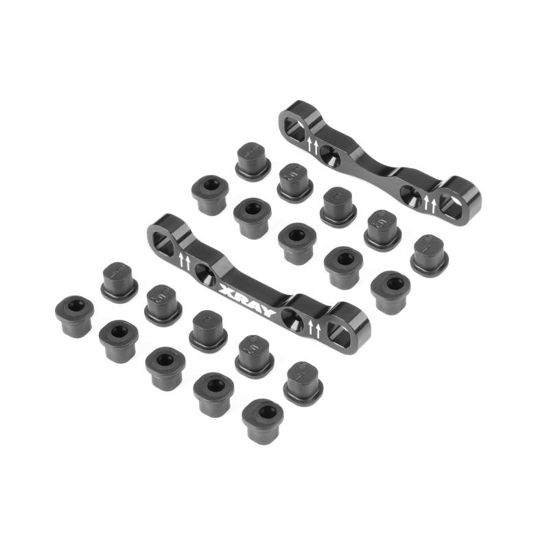 ALU REAR SUSPENSION HOLDERS - HIGH ROLL CENTERS - SET - XRAY - 363300 ALU REAR SUSPENSION HOLDERS - HIGH ROLL CENTERS - SET - XRAY - 363300