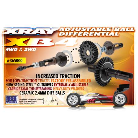 SET DIFERENCIAL AJUSTABLE DE BOLAS - ACERO HUDY™ - XRAY - 365000