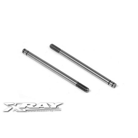 REAR HARDENED SHOCK SHAFT (2) - 368260 - XRAY
