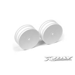 LLANTA AERODISK DEL. 4WD HEX 14MM - BLANCO - V2 (2) - XRAY - 369910