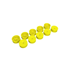 LLANTA DEL. 4WD - HEX 12MM - AMARILLO - DURO (10) - XRAY - 369902-Y