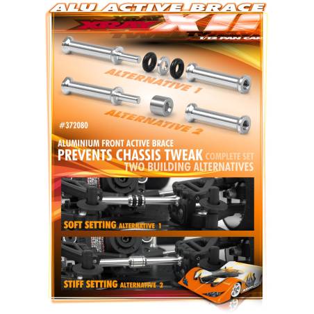 FRONT ALU. ACTIVE BRACE - SET - 372080 - XRAY