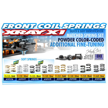 "SPRING 4.05 COILS 3.6x6x0.45MM  C 2.5 - BLACK (SOFT) (2) - 372178 - 
