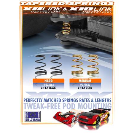 TAPERED SPRING C 1.5-1.6 - SILVER (2) - XRAY - 373582