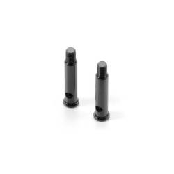 X1 FRONT WHEEL AXLE - HUDY SPRING STEEL (2) - 375221 - XRAY