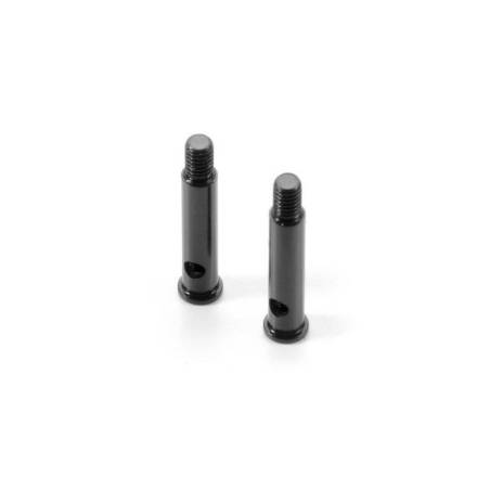X1 FRONT WHEEL AXLE - HUDY SPRING STEEL (2) - 375221 - XRAY