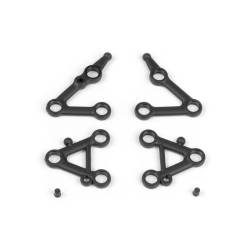 SET OF SUSPENSION ARMS, LOWER + UPPER (2+1+1) - HARD - 382101 - XRAY
