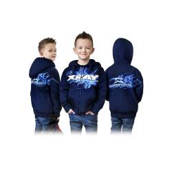 XRAY JUNIOR SWEATER HOODED WITH ZIPPER - BLUE XXL - XRAY - 395601XXL