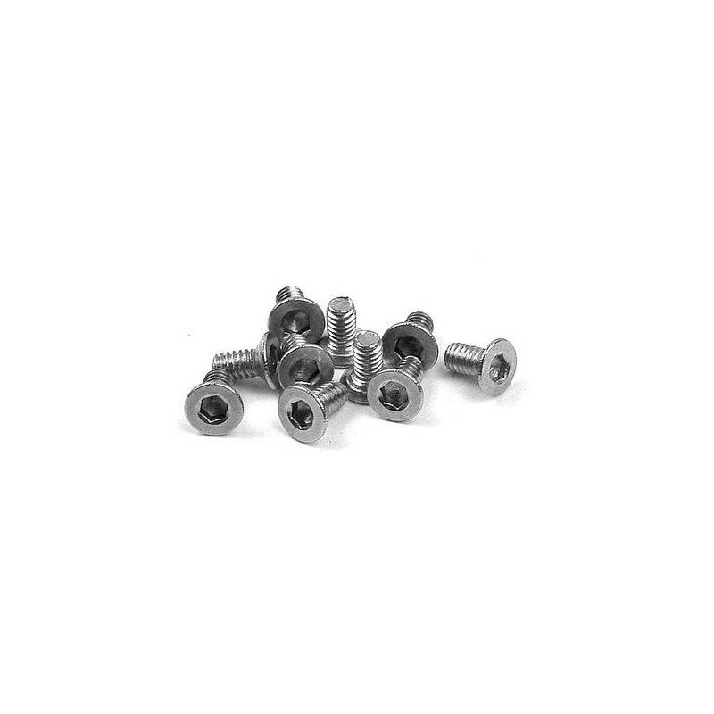 HEX SCREW SFH M2x4 - STAINLESS  (10) - 903204 - XRAY