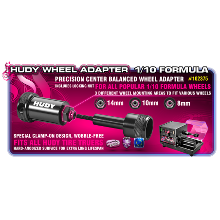 ADAPTADOR RUEDAS 1/10 FÓRMULA - HUDY - 102376