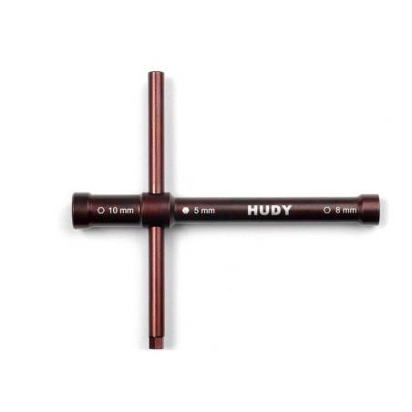LLAVE EN CRUZ PARA BUJÍAS 8MM / TUERCA EMBRAGUE 10MM - LARGO - 107581