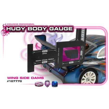 MEDIDOR CARROCERÍA 1/10 TOURING NITRO - HUDY - 107770