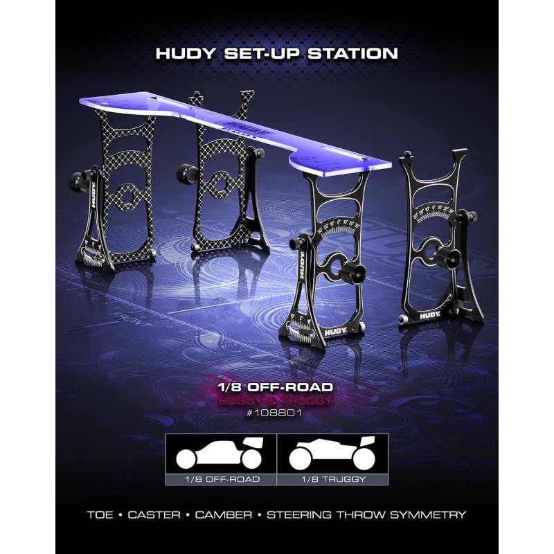 ESTACIÓN SET-UP COCHES OFF-ROAD 1/8 Y TRUGGY - HUDY - 108801 ESTACIÓN SET-UP COCHES OFF-ROAD 1/8 Y TRUGGY - HUDY - 108801