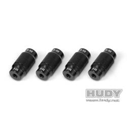 TUERCA DE ALUMINIO PARA SET-UP 1/10 OFF-ROAD (4) - HUDY - 108960