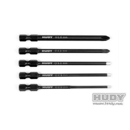 SET PUNTAS DES. ELECTRICO 2.0, 2.5, 3.00MM + 4.0, 5.8 - HUDY - 190070