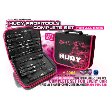 SET DE HERRAMIENTAS PT + BOLSA DE TRANSP. - UNIVERSAL - HUDY - 190006