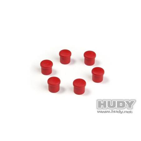 TAPA PARA MANGO DE 14MM - ROJO (6) - HUDY - 195054-R