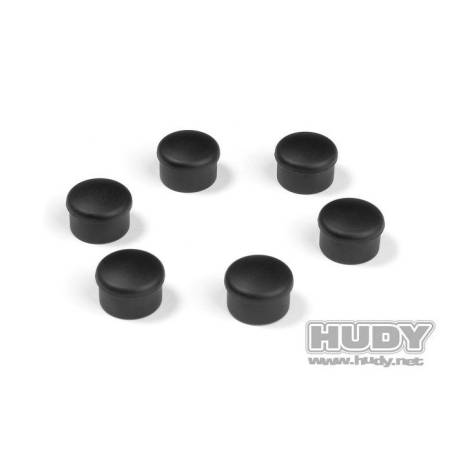 TAPA PARA MANGO DE 22MM - NEGRO (6) - HUDY - 195062-K