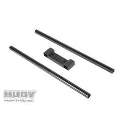 VARILLAS DE ALUMINIO PARA CARRO + SOPORTE - HUDY - 199097