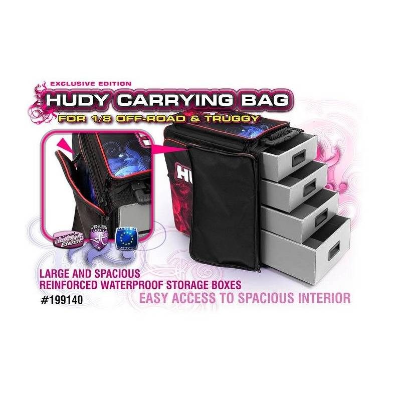 HUDY 1/8 OFF-ROAD & TRUGGY CARRYING BAG + TOOL BAG - HUDY - 199140 HUDY 1/8 OFF-ROAD & TRUGGY CARRYING BAG + TOOL BAG - HUDY - 199140