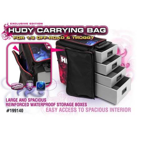 BOLSA TRANSPORTE OFF-ROAD Y TRUGGY 1/8 + BOLSA HERR. - HUDY - 199140
