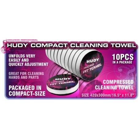 TOALLA DE LIMPIEZA COMPACTA  (10) - HUDY - 209065
