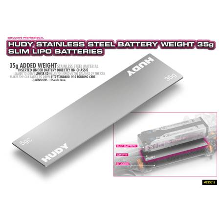 HUDY BATTERY WEIGHT 35G - SLIM LIPO BATTERIES - HUDY - 293012
