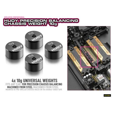CONTRAPESOS BALANCEO CHASIS DE PRECISIÓN 10g (4) - HUDY - 293084