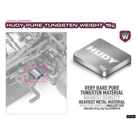 CONTRAPESOS TUNGSTENO PURO 15g - HUDY - 293083