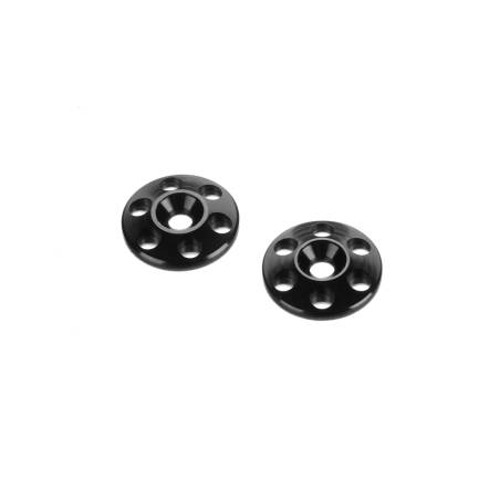 HUDY ALU REAR WING SHIM - BLACK (2) - HUDY - 293561-K