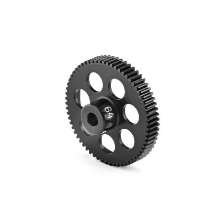 ALU ULTRA-LIGHT PINION GEAR - HARD COATED -  64T / 64 - HUDY - 294164