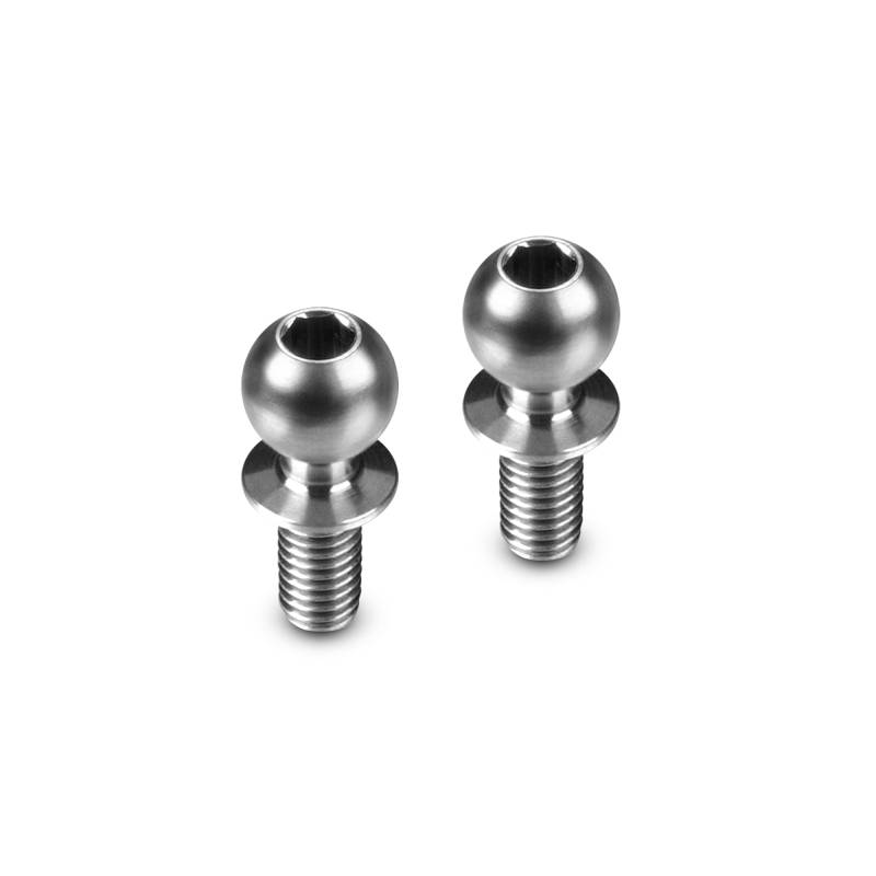 TITANIUM BALL STUD D 5.4 / L 6 / S 4.5 / 2MM HEX (2) - HUDY TITANIUM BALL STUD D 5.4 / L 6 / S 4.5 / 2MM HEX (2) - HUDY