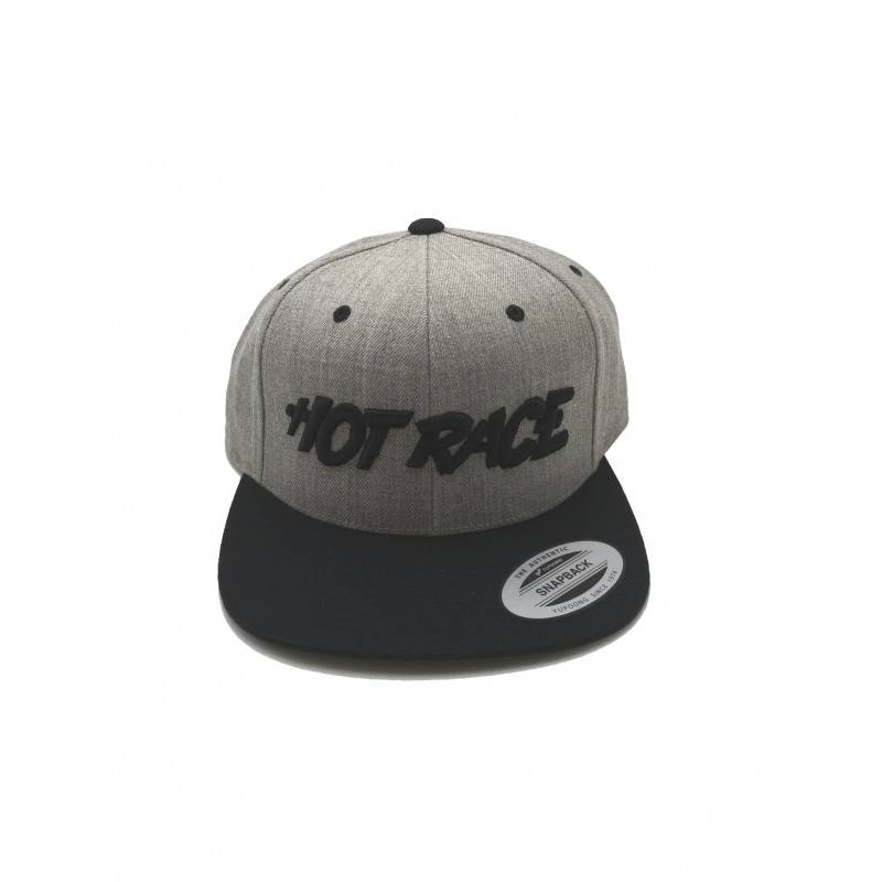 GORRA PLANA HOTRACE GRIS/NEGRO - HR010-0201