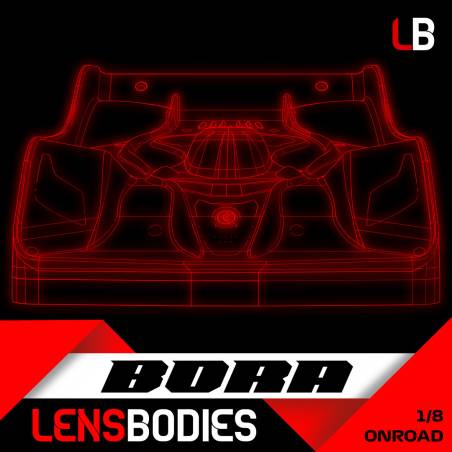 1/8 ONROAD BODY BORA STANDARD WEIGHT - HOT RACE