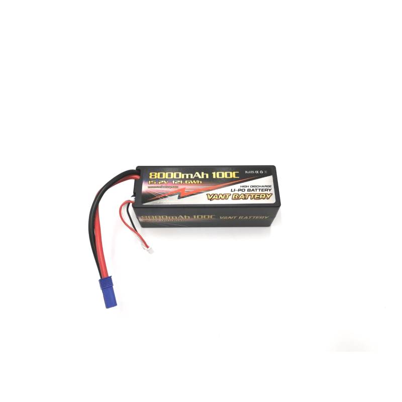 Lipo battery 15.2V 100C 8000mah 4S Stick EC5 - VANT - V0401 Lipo battery 15.2V 100C 8000mah 4S Stick EC5 - VANT - V0401
